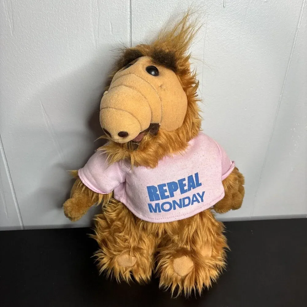 Vintage Alf Plush “ Repeal Monday “ Shirt 12” Stuffed Animal Coleco Industries - Picture 1 of 12